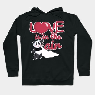 Cute Valentine Panda - Love is in the Air Hoodie